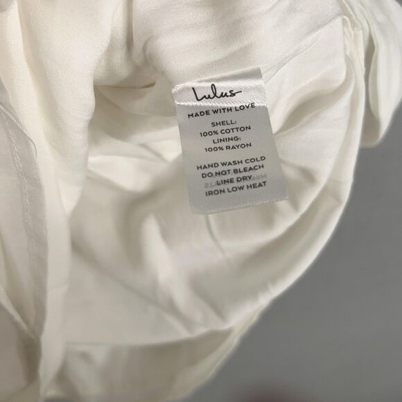 Lulus Dress Womens XL White Forever Summer One Shoulder Faux Wrap Mini Resort - Picture 9 of 16